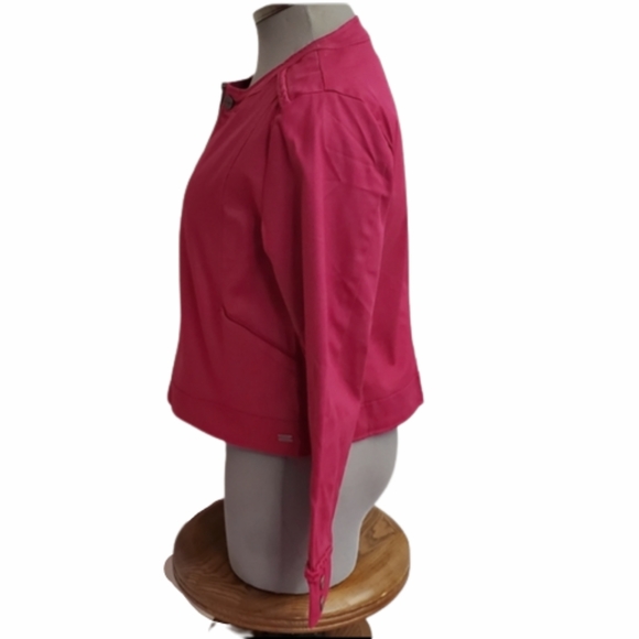 PINKISH RED ☆ CROPPED ☆ ZIP FRONT JACKET ☆ 1X ☆  NWOT - Picture 6 of 12